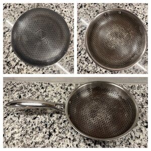 HexClad Hybrid Frying Pan Stainless Nonstick Skillet 8” Kitchen Chef Cook No Lid